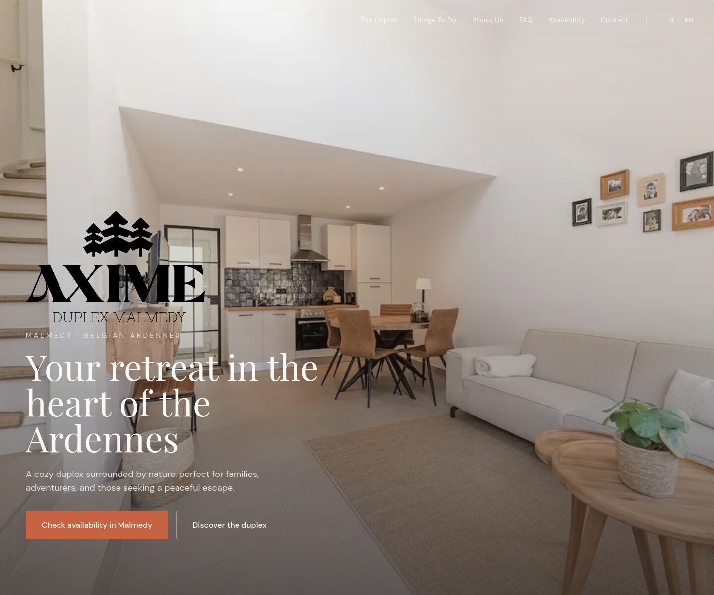 Website van Duplex Axime gemaakt door Studio Ro